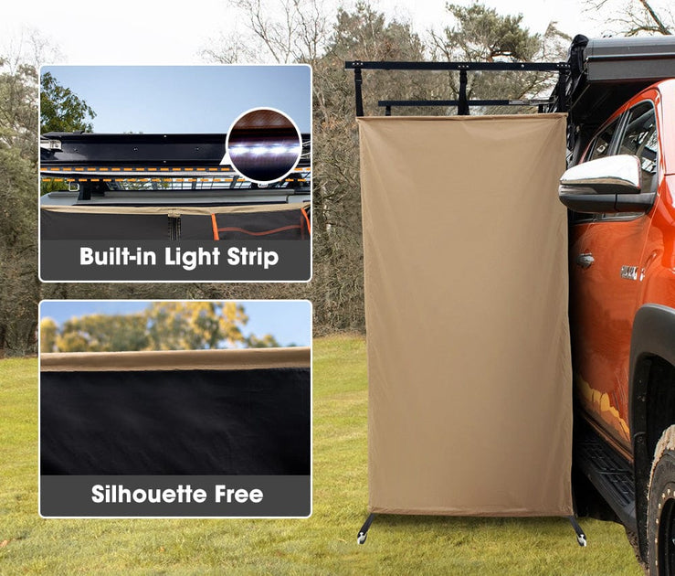 SAN HIMA Camping Shower Tent Awning FoldOut Instant Ensuite + 8L Gas