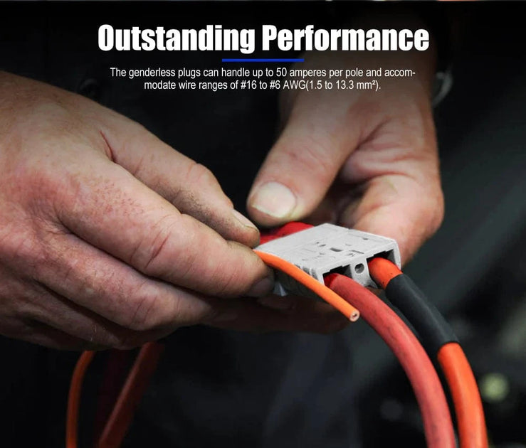 Atem Power 20PCS Anderson Style Plug Connectors 50 AMP 1224V 6AWG