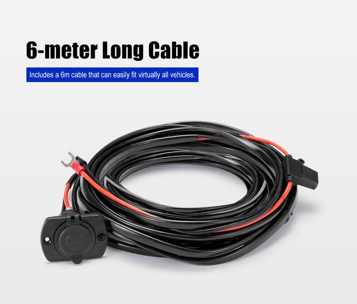 Atem Power 12V Fridge Wiring Kit 6M Cable DC Cig Socket Inline Fuse AussieOutbackStore