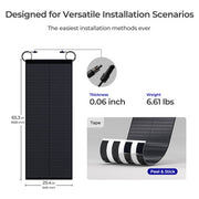 Renogy REGO 12V 150W Flexible and Lightweight Thin-Film Solar Panel