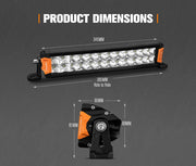 Lightfox Rigel Series 12inch LED Light Bar 1 Lux @ 337M IP68 8,320 Lumens