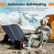 San Hima 12V 100Ah Lithium Iron Phosphate Battery LiFePO4 w/ Bluetooth & Self-heating Function