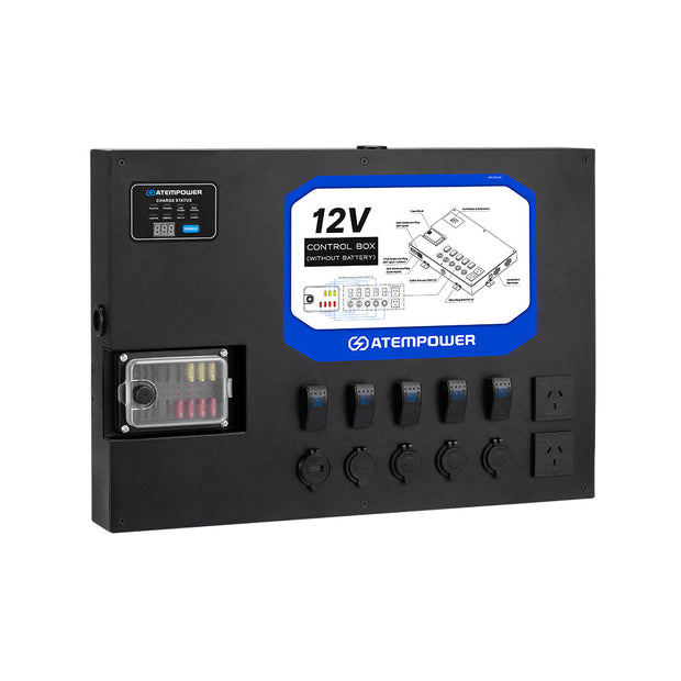 Atem Power 12V Control Box W/ 1500W/3000W Inverter Smart Control Hub Built-in 40A DCDC Charger