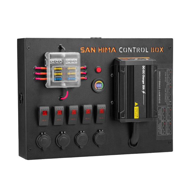 San Hima 12V Control Box 25A DCDC Charger with Fuse 4 USB port ...