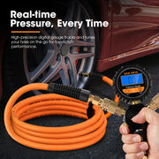 San Hima 2-Way Digital Tyre Inflator 250 PSI Car Air Compressor Tire Gauge Hose