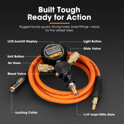 San Hima 2-Way Digital Tyre Inflator 250 PSI Car Air Compressor Tire Gauge Hose