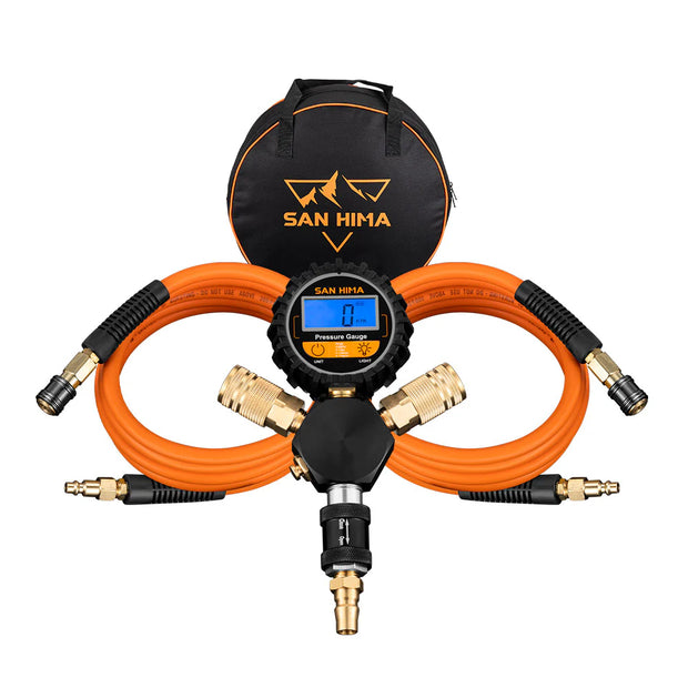 San Hima 2-Way Digital Tyre Inflator 250 PSI Car Air Compressor Tire Gauge Hose