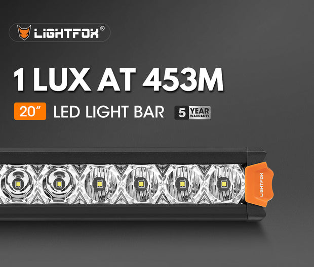 Lightfox Vega Series 20inch LED Light Bar 1 Lux @ 453M IP68 12,580 Lumens