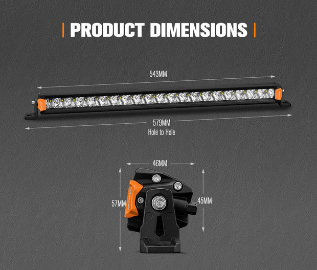 Lightfox Vega Series 20inch LED Light Bar 1 Lux @ 453M IP68 12,580 Lumens