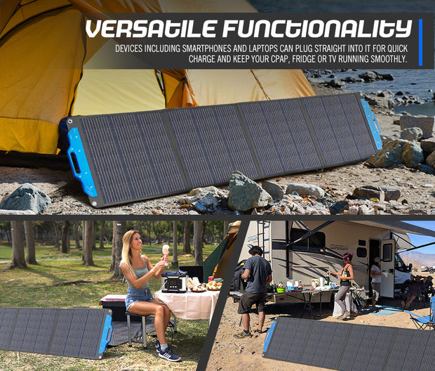 Atem Power 12V 200W Flexible Folding Solar Panel Kit Solar Mat