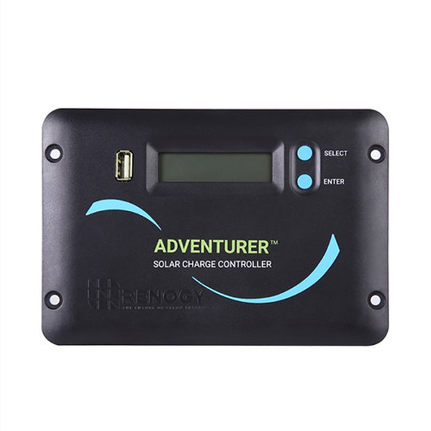 Renogy CORE Adventurer-Li 30A Negative-Ground PWM Flush Mount Charge Controller with LCD Display