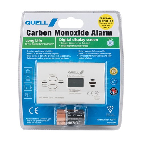 Quell Carbon Monoxide Gas Detector Alarm with Digital Display
