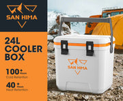 San Hima 24L Cooler Ice Box Portable For Camping Heat Retention