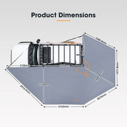 San Hima 270 Degree Awning Free Standing Camping With L Brackets Passenger Side