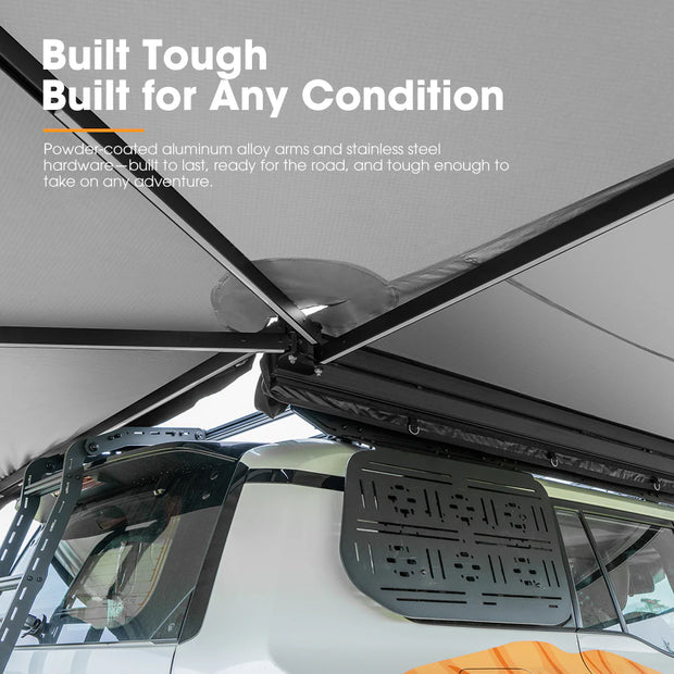 San Hima 270 Degree Awning Free Standing Car Camping With L Brackets Driver Side