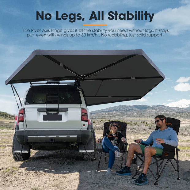 San Hima 270 Degree Awning Free Standing Car Camping With L Brackets Driver Side