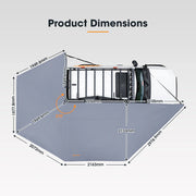 San Hima 270 Degree Awning Free Standing Car Camping With L Brackets Driver Side