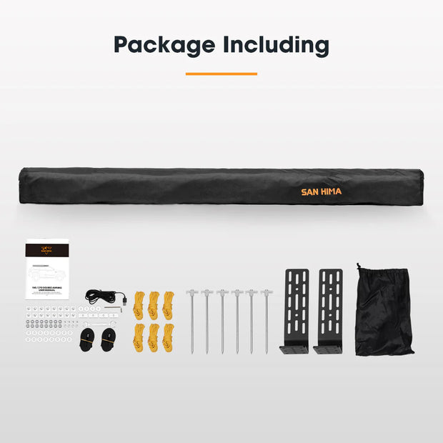 San Hima 270 Degree Awning Free Standing Car Camping With L Brackets Driver Side