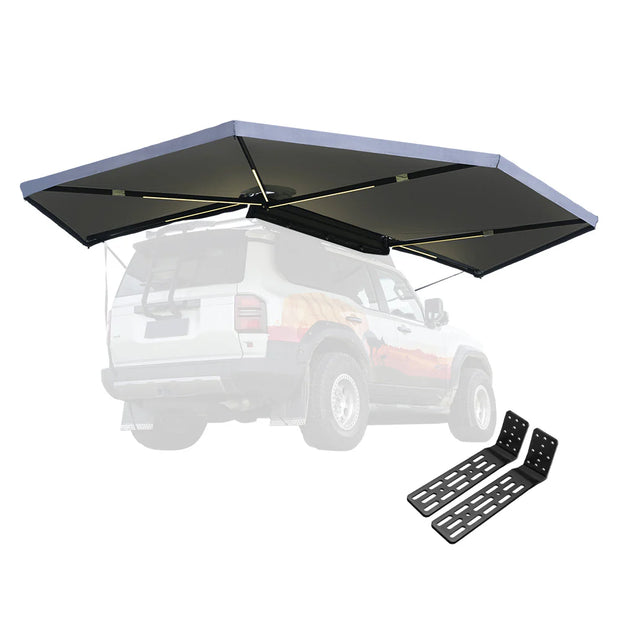 San Hima 270 Degree Awning Free Standing Car Camping With L Brackets Driver Side