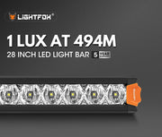 Lightfox Vega Series 28inch LED Light Bar 1 Lux @ 494M IP68 17,612Lumens