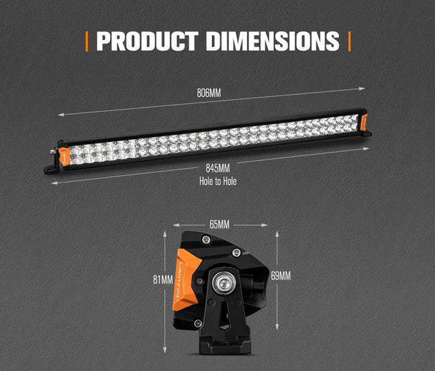 Lightfox Rigel Series 30inch LED Light Bar 1 Lux @ 612M IP68 22,644 Lumens