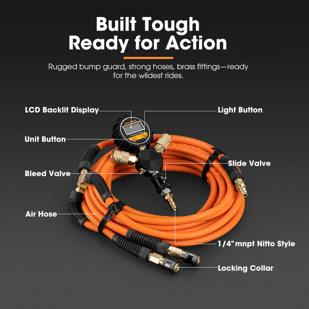 San Hima 4-Way Digital Tyre Inflator 250 PSI Car Air Compressor Tire Gauge Hose