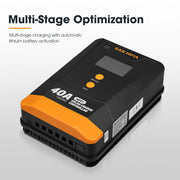 San Hima 40A MPPT Solar Charge Controller 12V 24V Inbuilt Bluetooth LCD Display