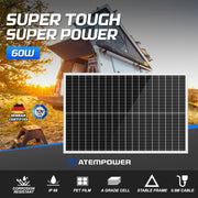 Atem Power 60W Solar Panel 12V Mono