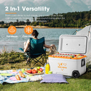 San Hima 75L Cooler Ice Box Portable Trolley For Camping Heat Retention