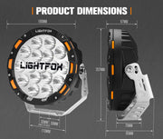 Lightfox 7" LED Driving Light 1Lux@816m(Pair) IP68 12,603 (Pair)