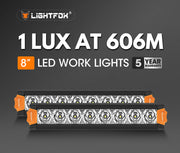 Lightfox Vega Series 8inch LED Light Bar 1 Lux @ 606m IP68 8,856 Lumens