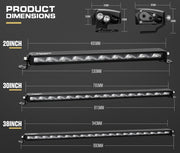 Defend Indust E-MARK LED Light Bar Slim Single Row 20inch