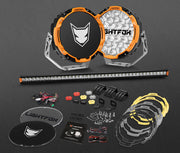 Lightfox 9" Osram LED Driving Lights + 40" Single Row LED Light Bar + Wiring Kit