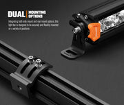 Lightfox 9" Osram LED Driving Lights + 40" Dual Row LED Light Bar + Wiring Kit