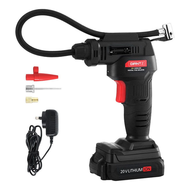 20V Cordless Air Compressor – 120PSI Portable Electric Inflator with LED Light