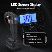 20V Cordless Air Compressor – 120PSI Portable Electric Inflator with LED Light