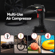 20V Cordless Air Compressor – 120PSI Portable Electric Inflator with LED Light