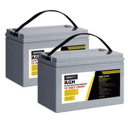 12V 100Ah AGM Deep Cycle Battery Twin Pack