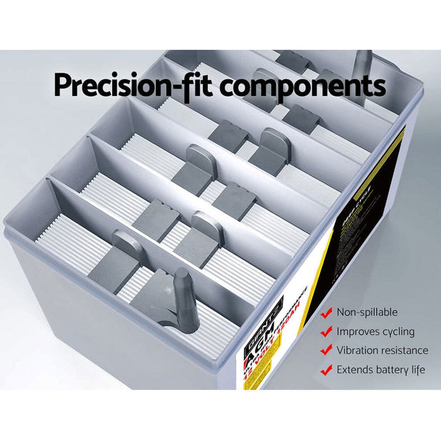 12V 120Ah AGM Deep Cycle Battery Twin Pack
