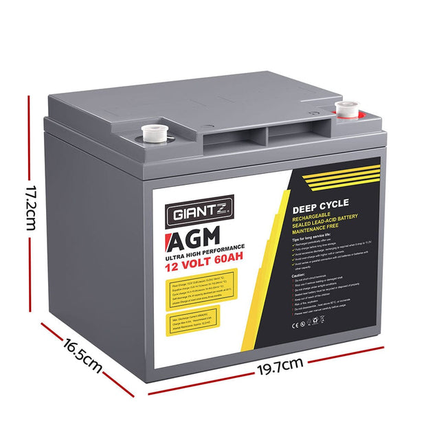 12V 60Ah AGM Deep Cycle Battery