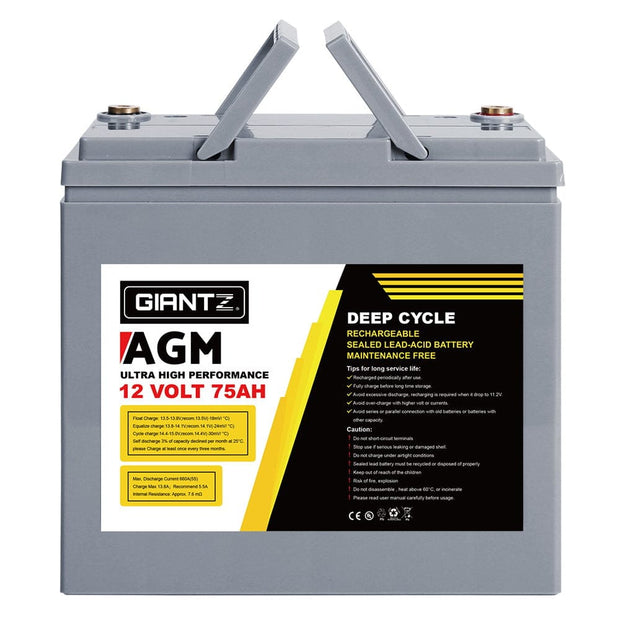 12V 75Ah AGM Deep Cycle Battery
