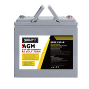 12V 75Ah AGM Deep Cycle Battery Twin Pack