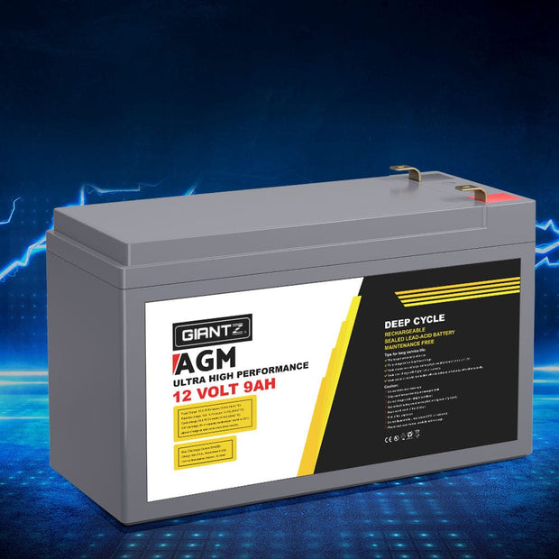 12V 9Ah AGM Deep Cycle Battery