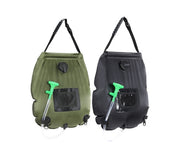 Weisshorn Camping Shower Bag 20L Set of 2 Portable Green Black