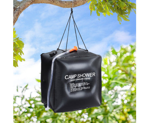 Weisshorn Camping Shower Bag 40L Black