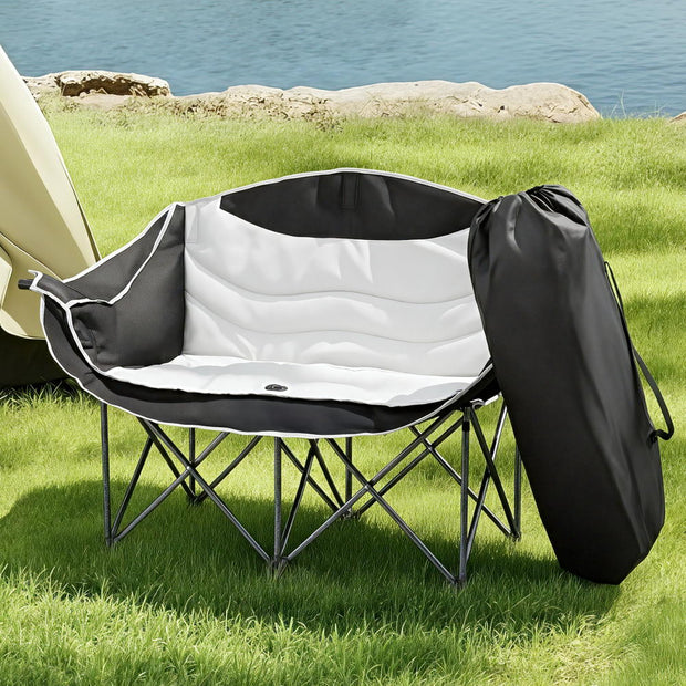 Camping Chair Double Folding Moon Chair Portable Seat 240KG
