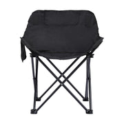 Folding Camping Moon Chair Portable Seat Weight Capacity 120KG Black