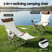Camping Chair Reclining Adjustable Portable Outdoor Folding Lightweight