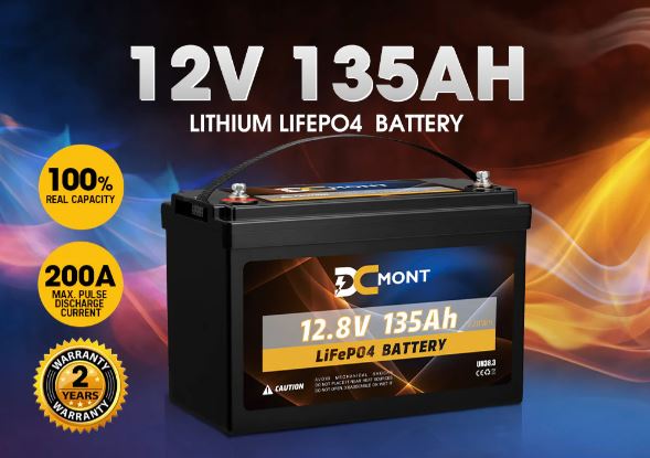DC MONT 12V 135Ah Lithium Battery LiFePO4
