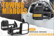SAN HIMA Pair Extendable Towing Mirrors for Toyota HILUX 2005-2015